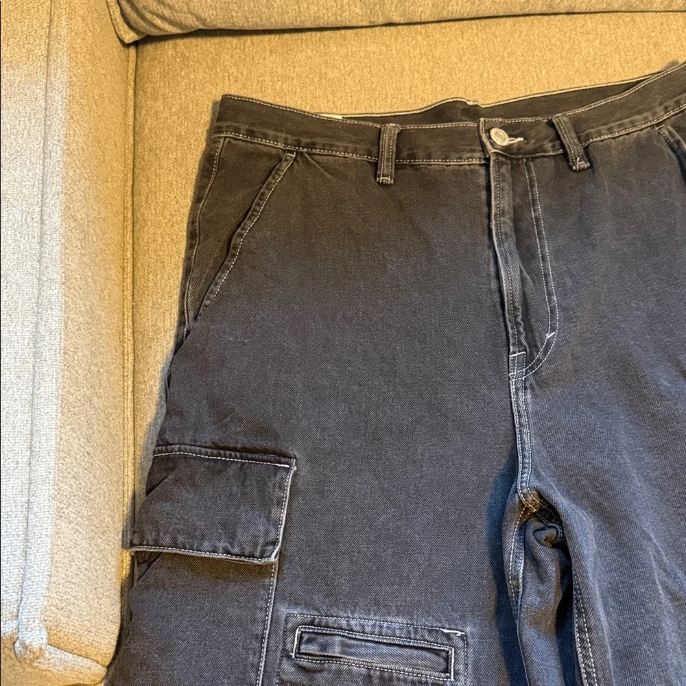 H&M Men's Black Cargo/Jean Pants